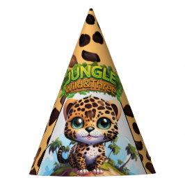 Gorro De Fiesta Gato de la jungla, salvaje y tres leopardos impres