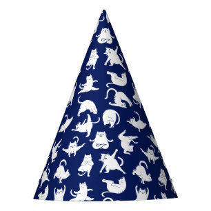 Gorro De Fiesta Gato Gracioso Azul En Deportes De Yoga
