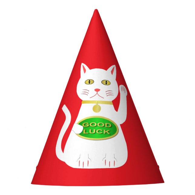 Gorro De Fiesta Gato Lucky Oriental (Anverso)