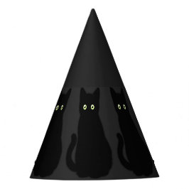 Gorro De Fiesta Gato negro, gatito lindo, diversión espumocrática