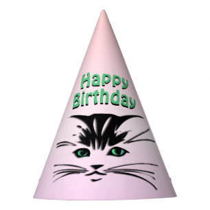 Gorro De Fiesta Gato Ojo Verde