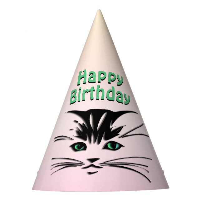 Gorro De Fiesta Gato Ojo Verde (Anverso)