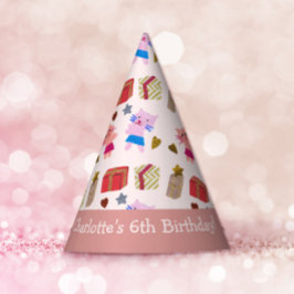 Gorro De Fiesta Gatos y presentación de niños rosados Cumpleaños