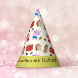 Gorro De Fiesta Gatos y presentación de niños verdes amarillos Cum