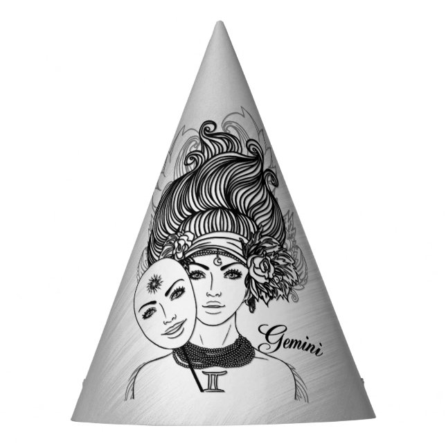 Gorro De Fiesta Gemini Masked Lady Zodiac (Anverso)