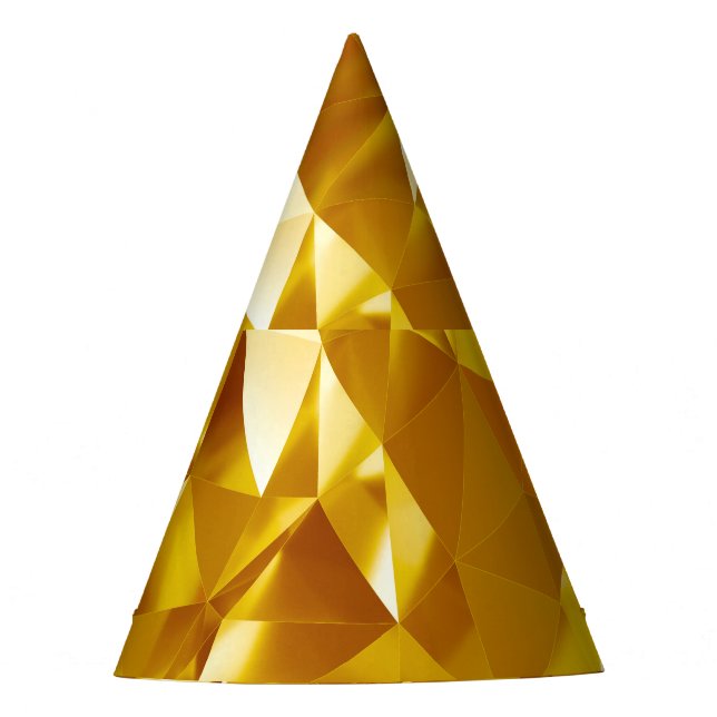 Gorro De Fiesta Geométrico 3D: Diseño de fondo metálico (Anverso)