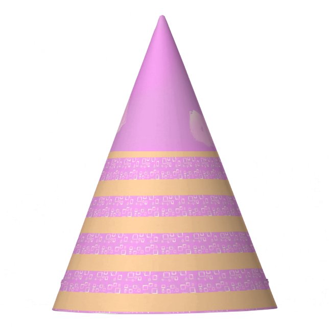 Gorro De Fiesta Geométrico Rosa  (Anverso)