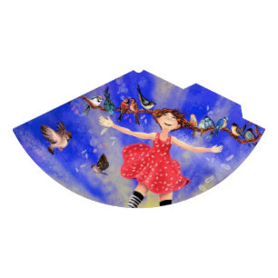 Gorro De Fiesta Girl with Birds Party Hat Happines
