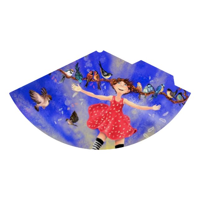 Gorro De Fiesta Girl with Birds Party Hat Happines (Anverso)
