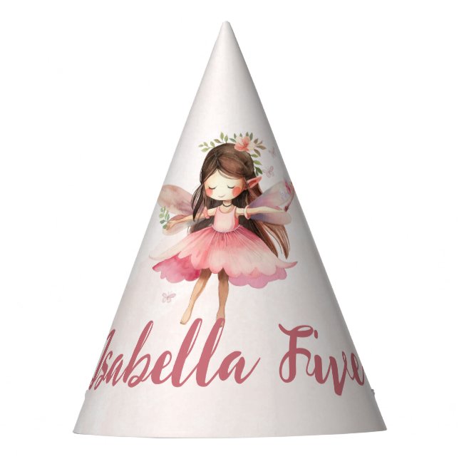 Gorro De Fiesta Girls Fairy Tale Castle Frog Mushroom Birthday (Anverso)