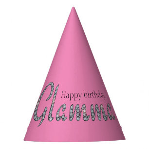 Gorro De Fiesta Glamma bling color de fondo de encargo