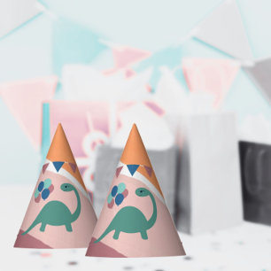 Gorro De Fiesta Globos de cumpleaños de dinosaurio neutros