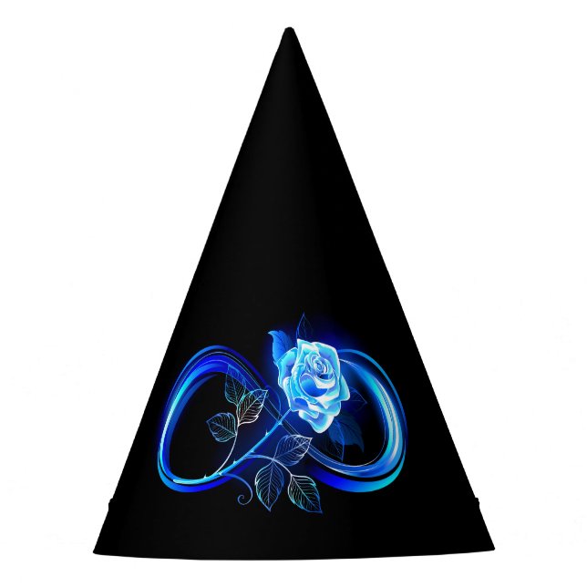Gorro De Fiesta Glowing infinity with blue rose (Anverso)