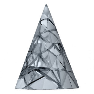 Gorro De Fiesta Golden 3D Metalizado: fondo geométrico