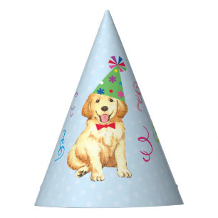 Gorro De Fiesta Golden retriever de la fiesta de cumpleaños