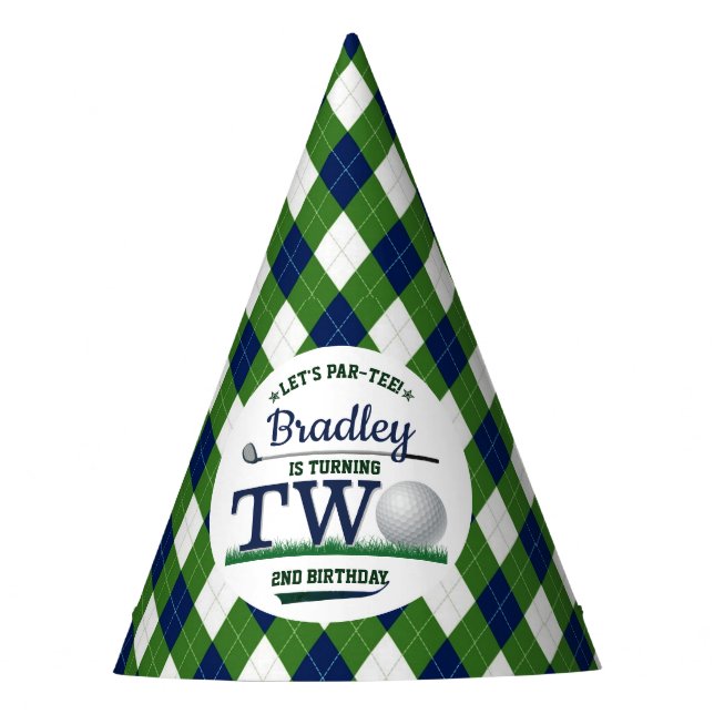 Gorro De Fiesta Golf PAR-TEE 2º cumpleaños (Anverso)