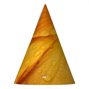 Gorro De Fiesta gotas de lluvia en pétalos amarillos