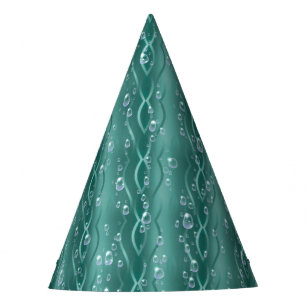 Gorro De Fiesta Gotas de lluvia Metalizado verdes