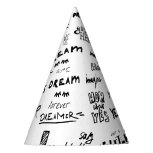 Gorro De Fiesta Grabado a mano, colección de doodles de tipografía