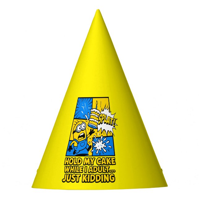 Gorro De Fiesta Gracioso pastel de cumpleaños Splat-Minion gracios (Anverso)