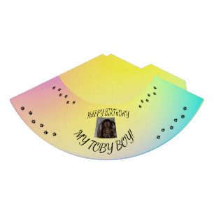 Gorro De Fiesta Gradiente de cumpleaños de mascota 1 Diseño de hue