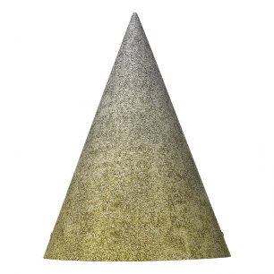 Gorro De Fiesta Gradiente Purpurina Plata y Oro Caída