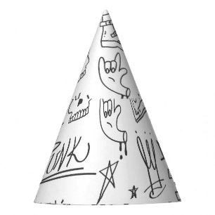Gorro De Fiesta Graffiti Doodles: Crítica de la música Punk