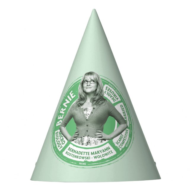Gorro De Fiesta Gráfico informativo de Bernadette (Anverso)