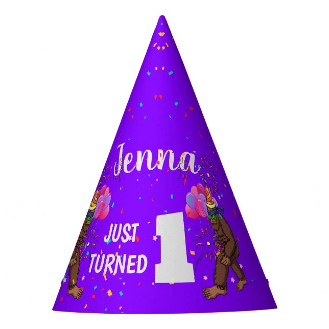 Gorro De Fiesta Gran pie lindo niños tarjeta de cumpleaños persona (Anverso)