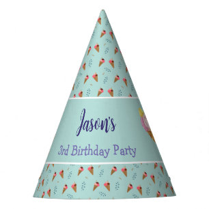Gorro De Fiesta Green Guay Cream Cone Kids Cumpleaños
