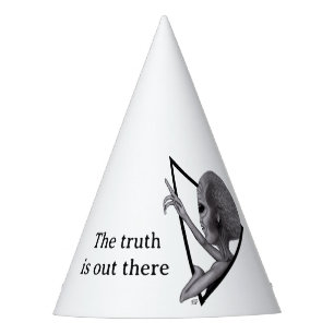 Gorro De Fiesta Grey Alien, la verdad está ahí fuera