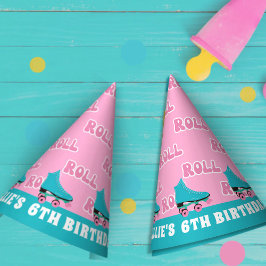 Gorro De Fiesta Groovy Retro Rainbow Roller Skating Birthday Party