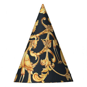Gorro De Fiesta Grúas barrocas doradas: adorno rococó.