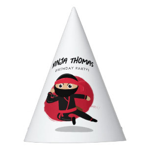 Gorro De Fiesta Guerrero de Ninja lindo Fiesta de cumpleaños de ni