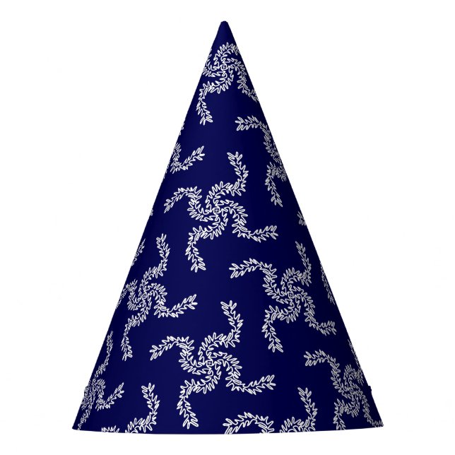 Gorro De Fiesta Guirnalda de Navidad Azul, Decoración de Navidad,  (Anverso)