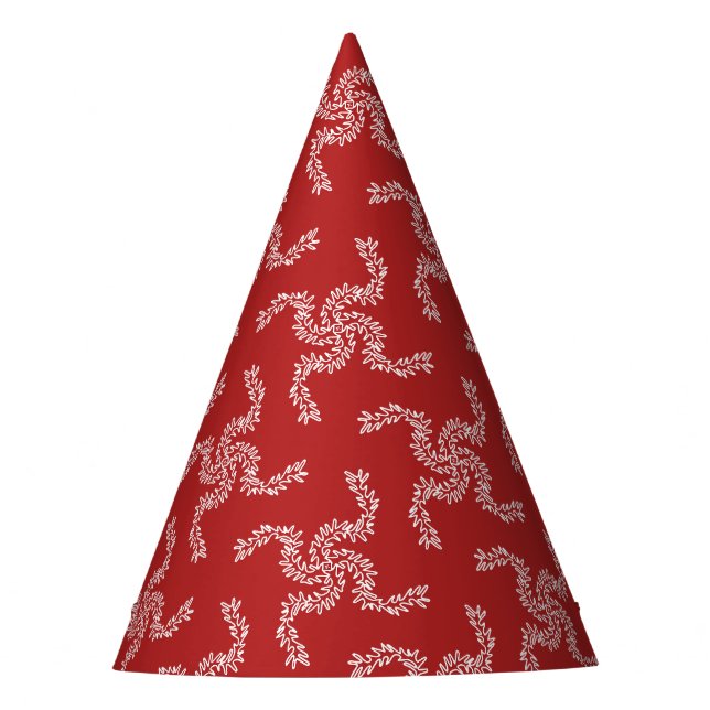 Gorro De Fiesta Guirnalda de Navidad Roja, Decoración de Navidad,  (Anverso)