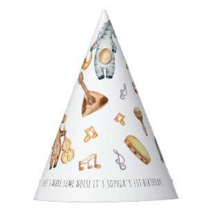 Gorro De Fiesta Hagamos ruido a los animales africanos Cumpleaños