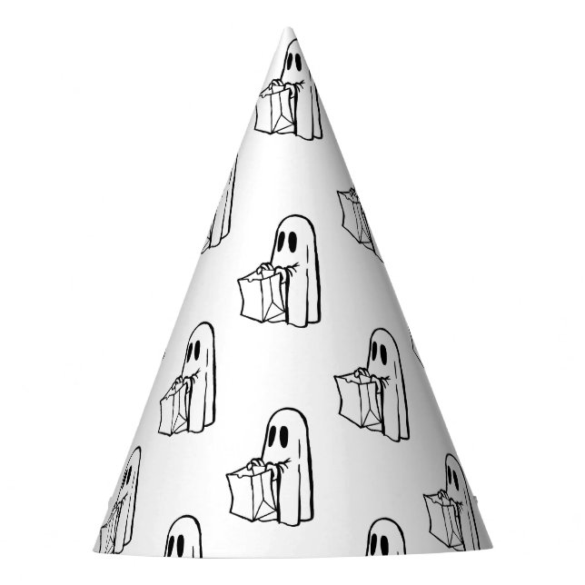 Gorro De Fiesta Halloween, Blanco Fantasma, Truco O Trato, Boo (Anverso)