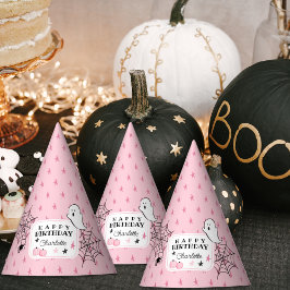 Gorro De Fiesta Halloween con fantasía rosada Nombre de cumpleaños