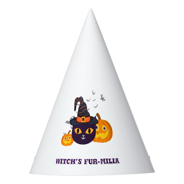 Gorro De Fiesta Halloween fur-miliar de bruja (Anverso)