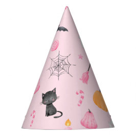 Gorro De Fiesta Halloween Spooky color rosa de cumpleaños