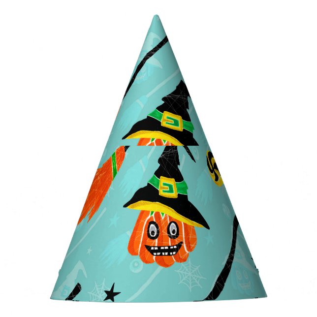 Gorro De Fiesta Halloween Witchy Seamless Theme (Anverso)