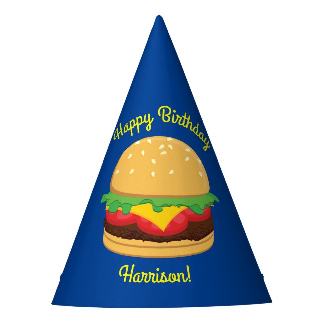 Gorro De Fiesta Hamburger Birthday Party Burger (Anverso)
