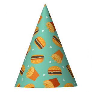 Gorro De Fiesta Hamburguesa retro y frias