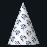 Gorro De Fiesta Hanukkah Dancing Dreides y Jelly Doughnut<br><div class="desc">Está viendo la colección Lee Hiller de arte fotográfico y diseños de decoración de casa y oficina, ropa, regalos y objetos de colección. Los diseños incluyen la fotografía Lee Hiller y la colección de arte digital de medios mixtos. Puedes ver su fotografía de la naturaleza en http://HikeOurPlanet.com/ y seguir su...</div>