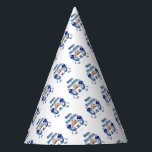 Gorro De Fiesta Hanukkah Dancing Dreides y Jelly Doughnut<br><div class="desc">Está viendo la colección Lee Hiller de arte fotográfico y diseños de decoración de casa y oficina, ropa, regalos y objetos de colección. Los diseños incluyen la fotografía Lee Hiller y la colección de arte digital de medios mixtos. Puedes ver su fotografía de la naturaleza en http://HikeOurPlanet.com/ y seguir su...</div>