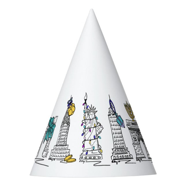 Gorro De Fiesta Hanukkah NYC vacaciones judías Chanukah (Anverso)