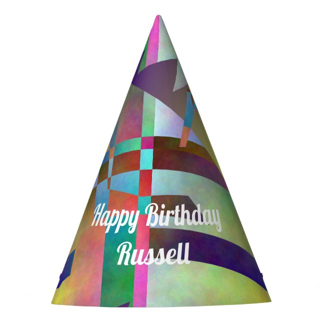 Gorro De Fiesta Happy Birthday Celebration Abstract Pattern (Anverso)