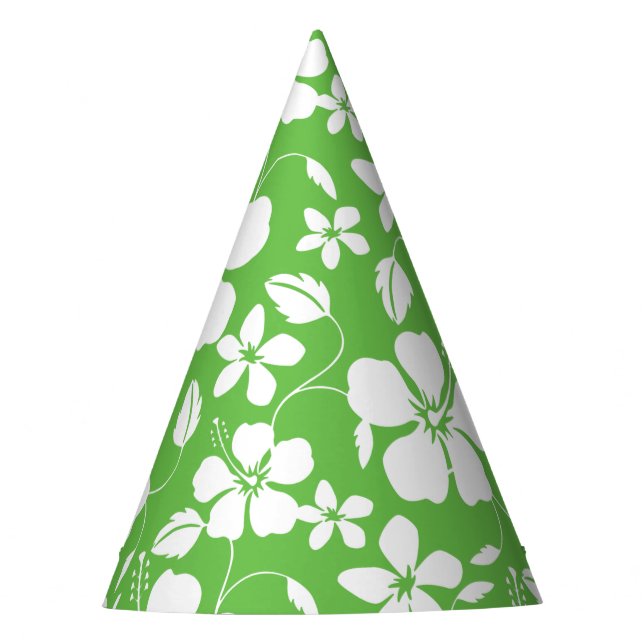 GORRO DE FIESTA HAWAIIAN HULA (HIBISCUS) LIME (Anverso)
