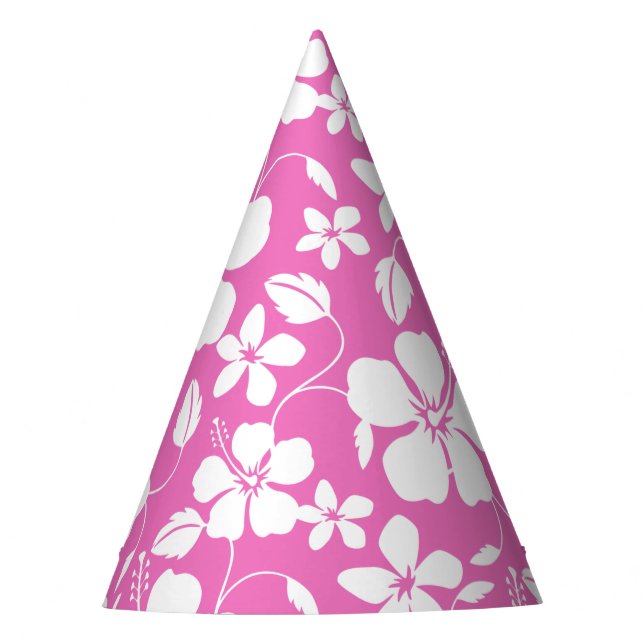 GORRO DE FIESTA HAWAIIAN HULA (HIBISCUS) PINK (Anverso)